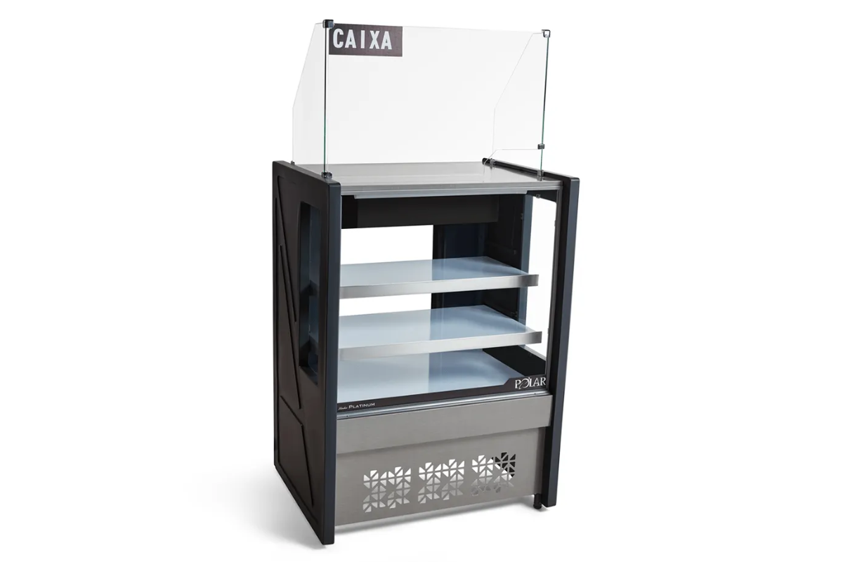 Balcão vitrine caixa Platium
