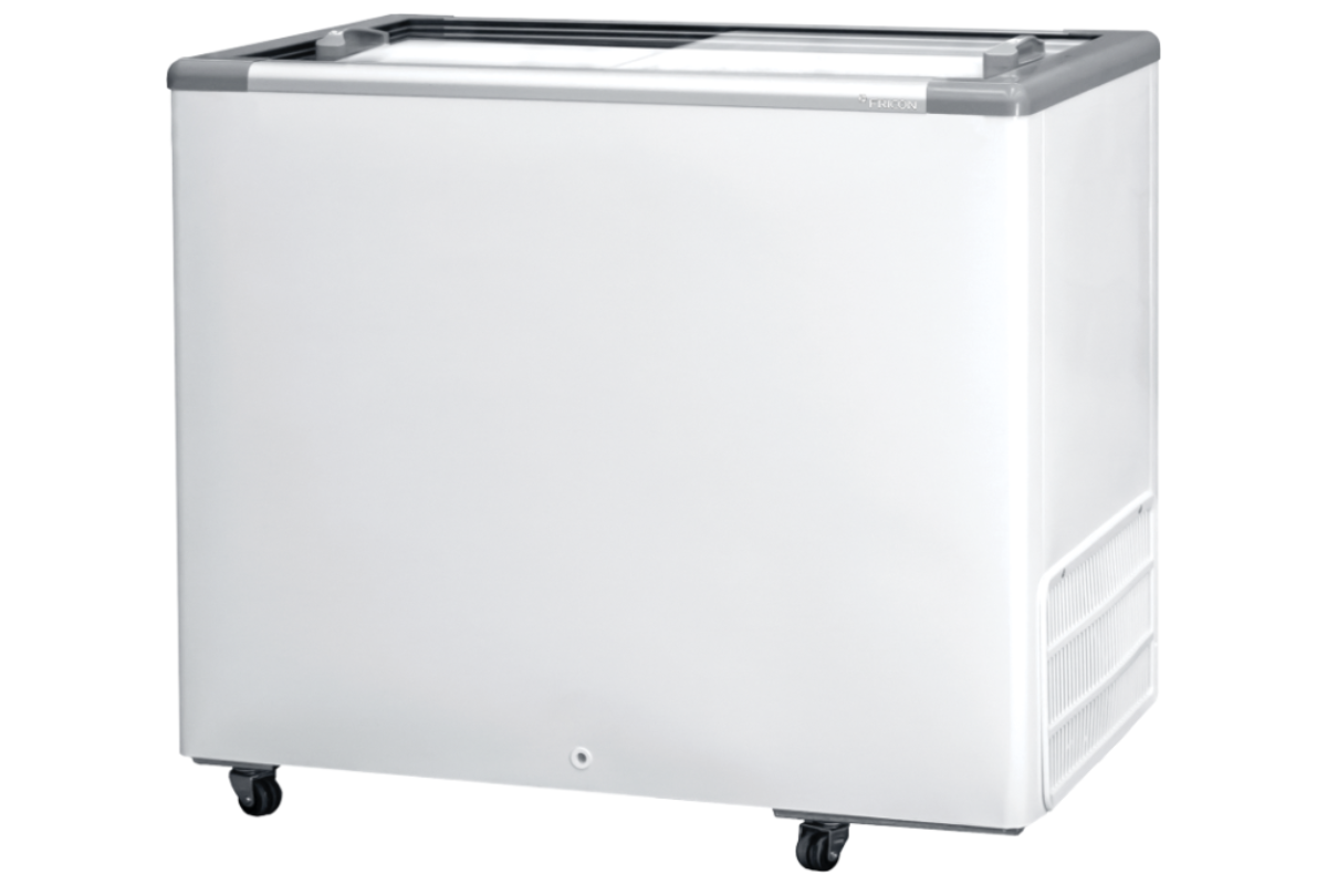 Freezer tampa de vidro 311L