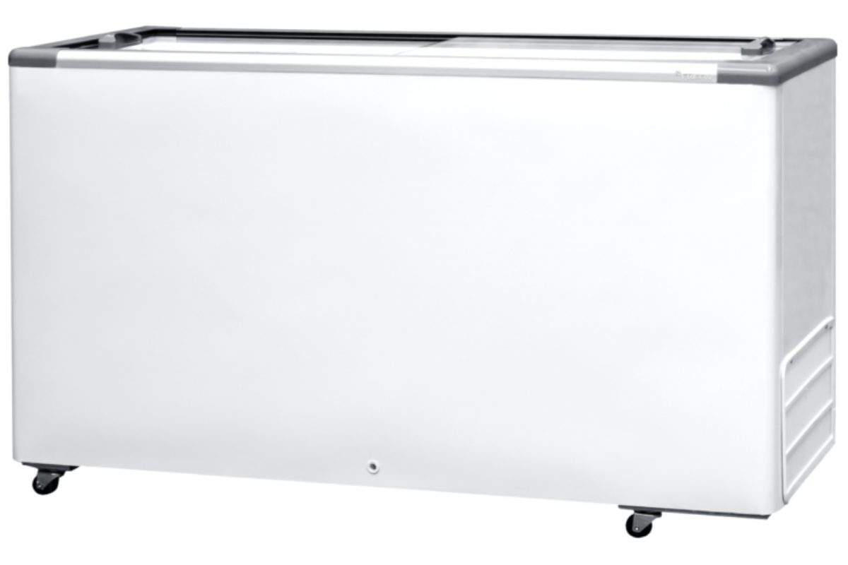 Freezer tampa de vidro 503L