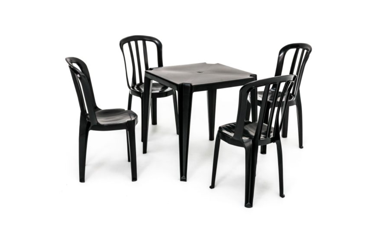 Jogo de mesa plástico com cadeiras sem braço - Image 2